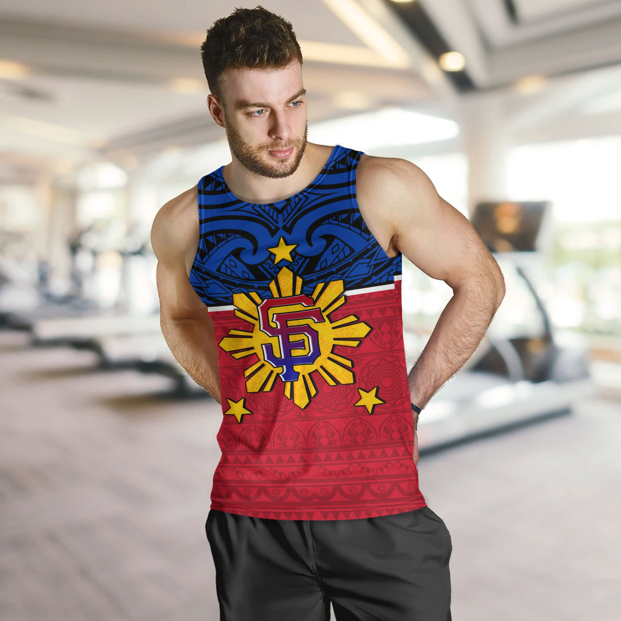 Philippines Filipinos Custom Personalised Tank Top San Francisco Tribal Patterns Style