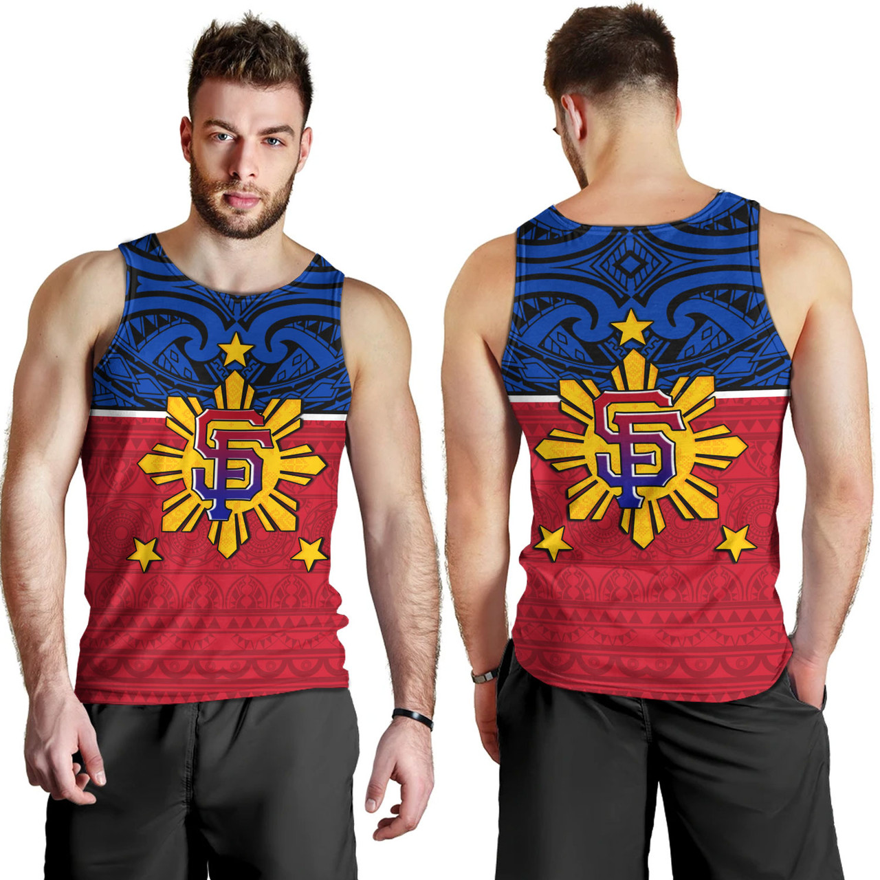 Philippines Filipinos Custom Personalised Tank Top San Francisco Tribal Patterns Style