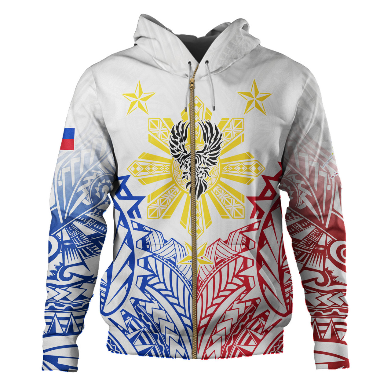 Philippines Filipinos Custom Personalised Hoodie Filipino Sun with Eagle Style