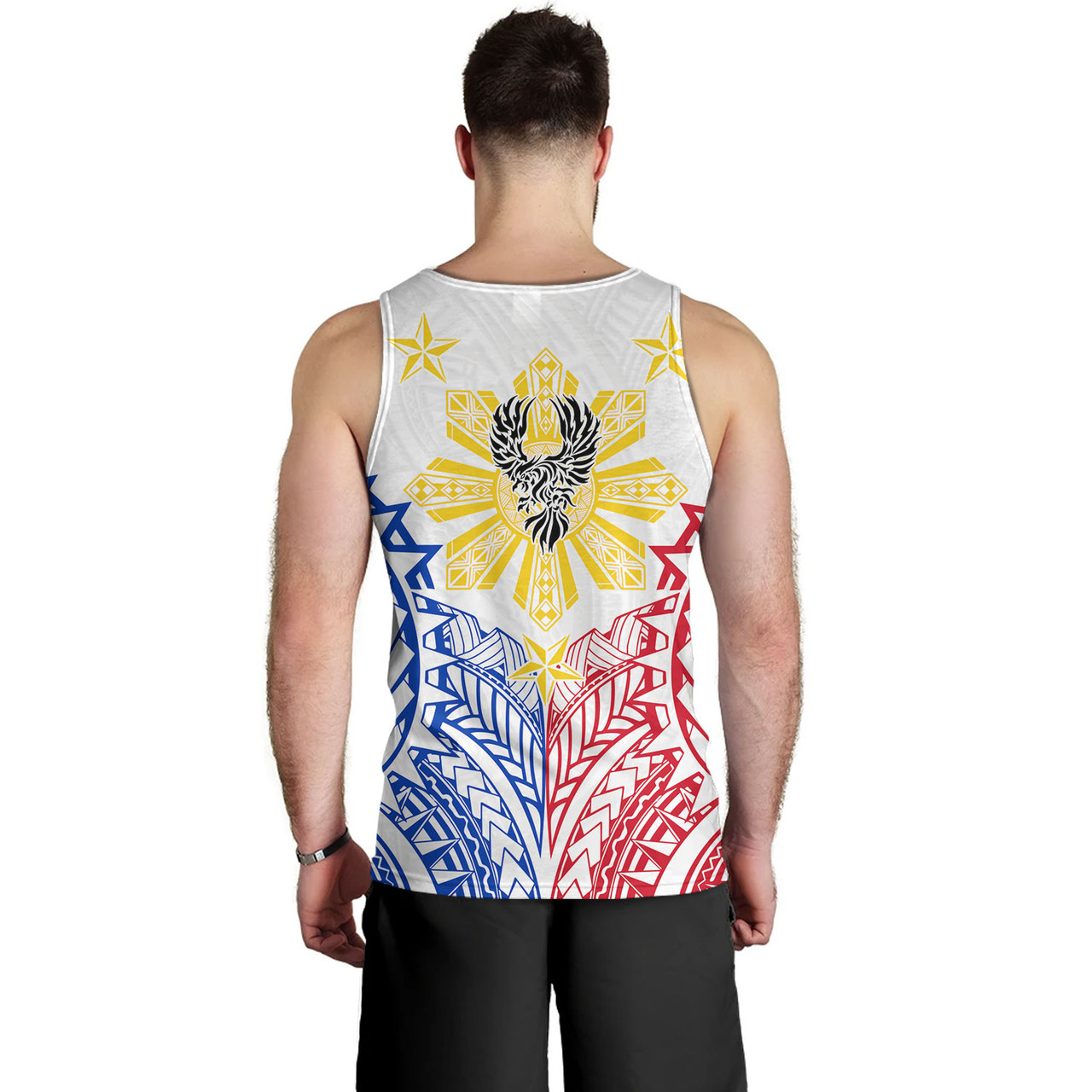 Philippines Filipinos Custom Personalised Tank Top Filipino Sun with Eagle Style