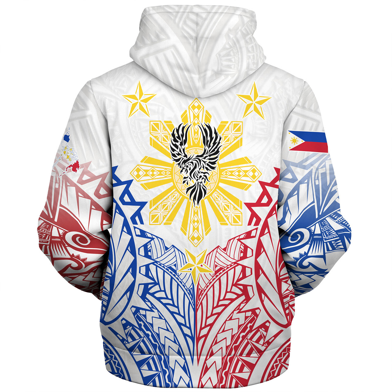 Philippines Filipinos Custom Personalised Sherpa Hoodie Filipino Sun with Eagle Style