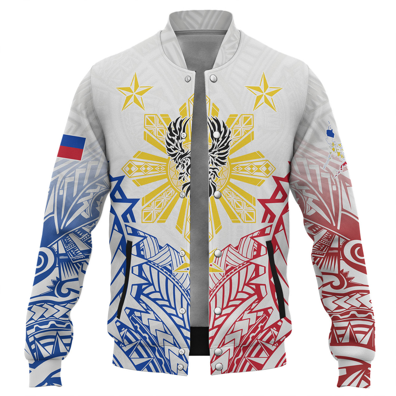 Philippines Filipinos Custom Personalised Baseball Jacket Filipino Sun with Eagle Style