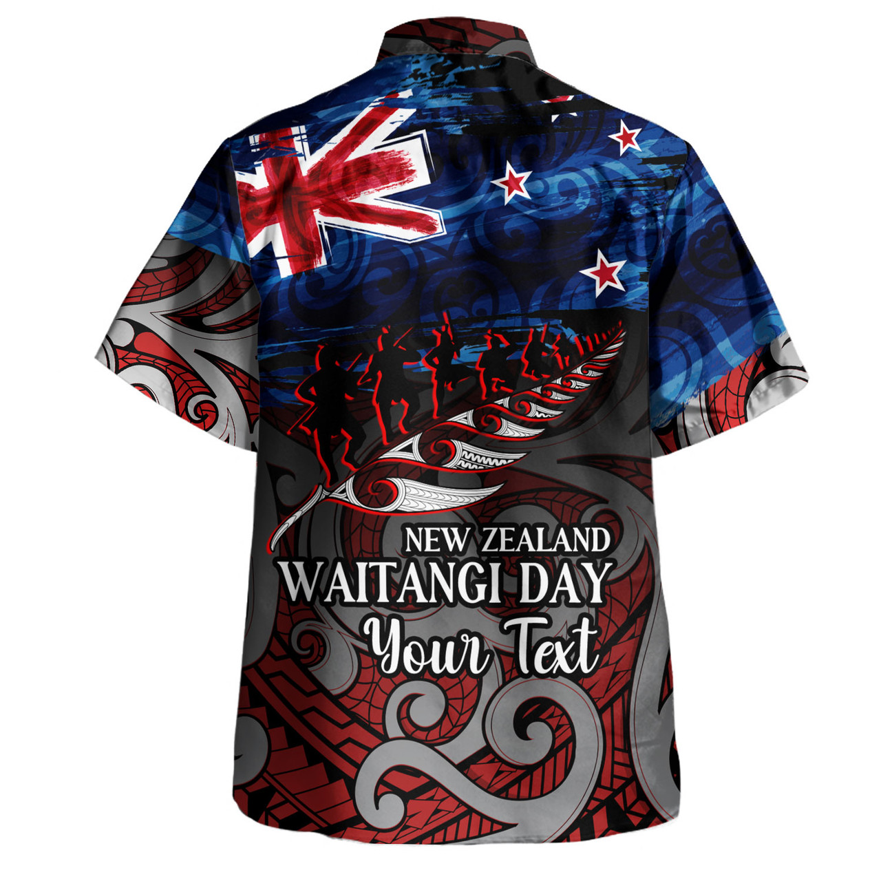 New Zealand Custom Personalised Hawaiian Shirt Waitangi Day Maori Patterns