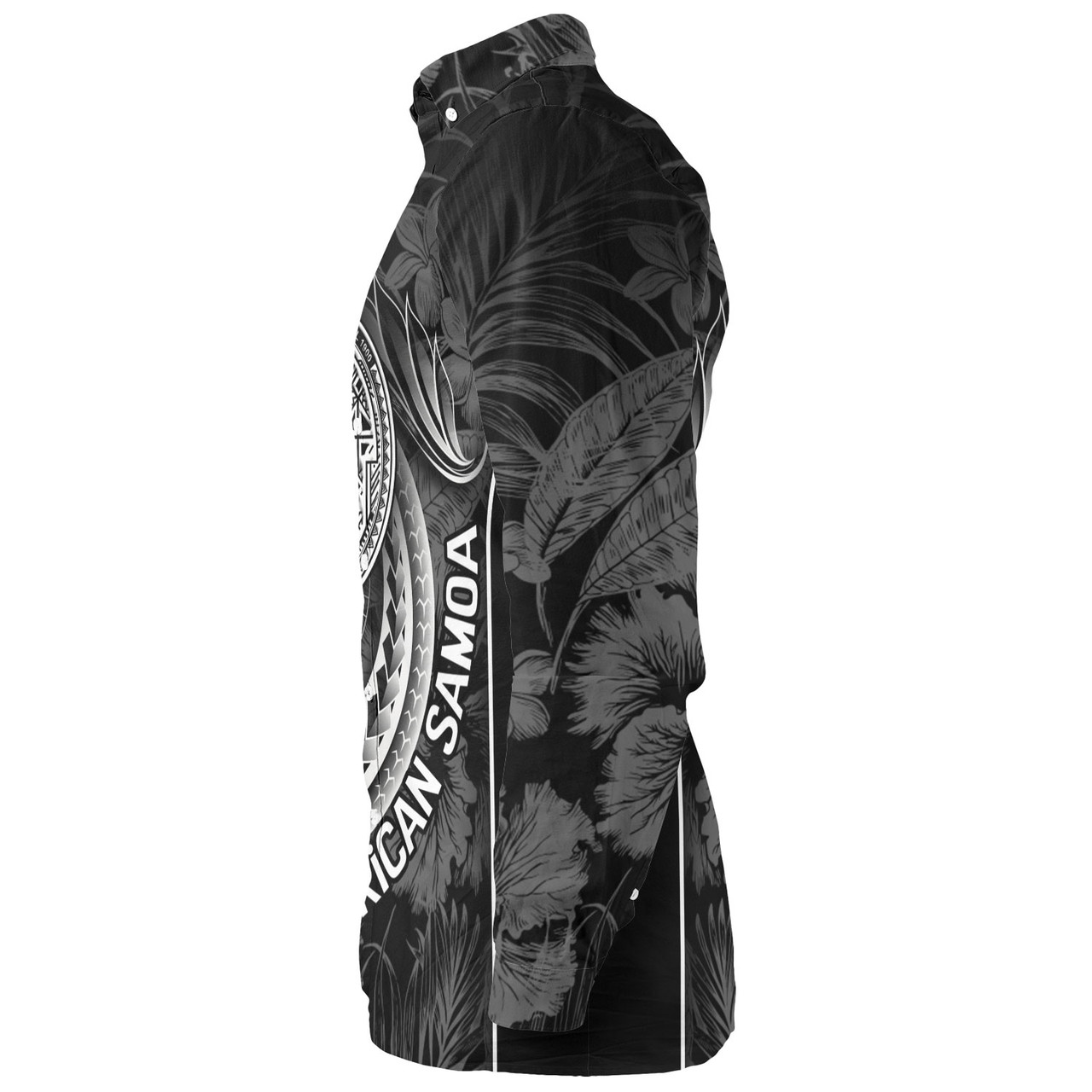 American Samoa Custom Personalised Long Sleeve Shirt Seal Tribal Patterns Tropical Flowers Curve Style
