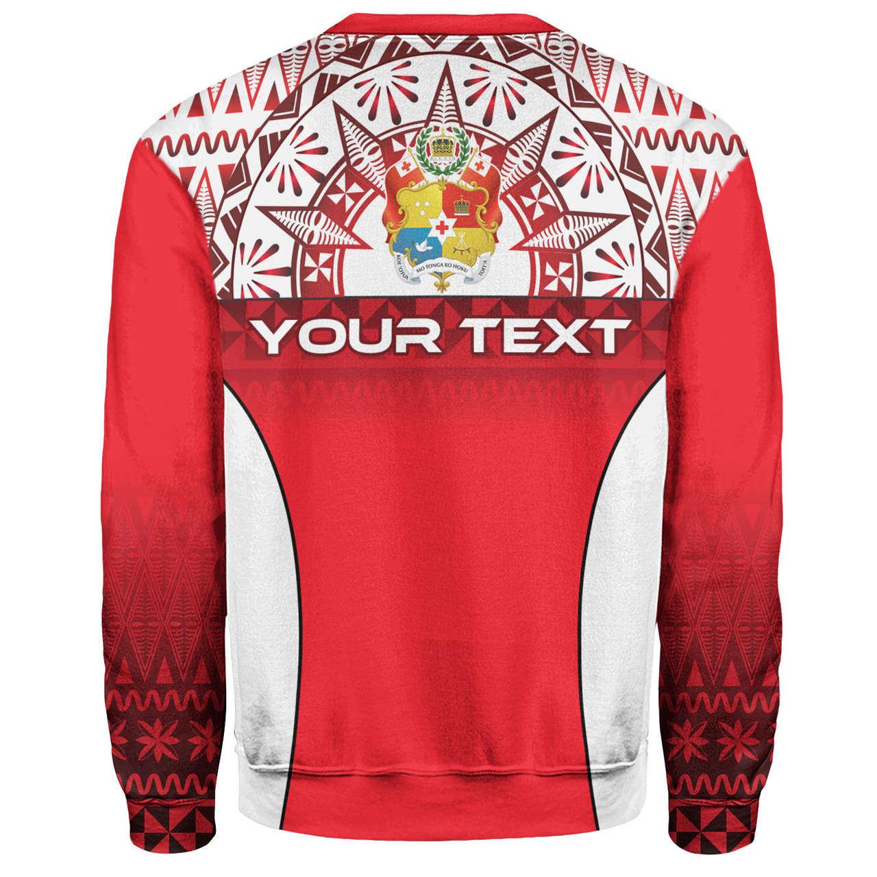 Tonga Custom Personalised Sweatshirt Map Tongan Ngatu Gradient Style