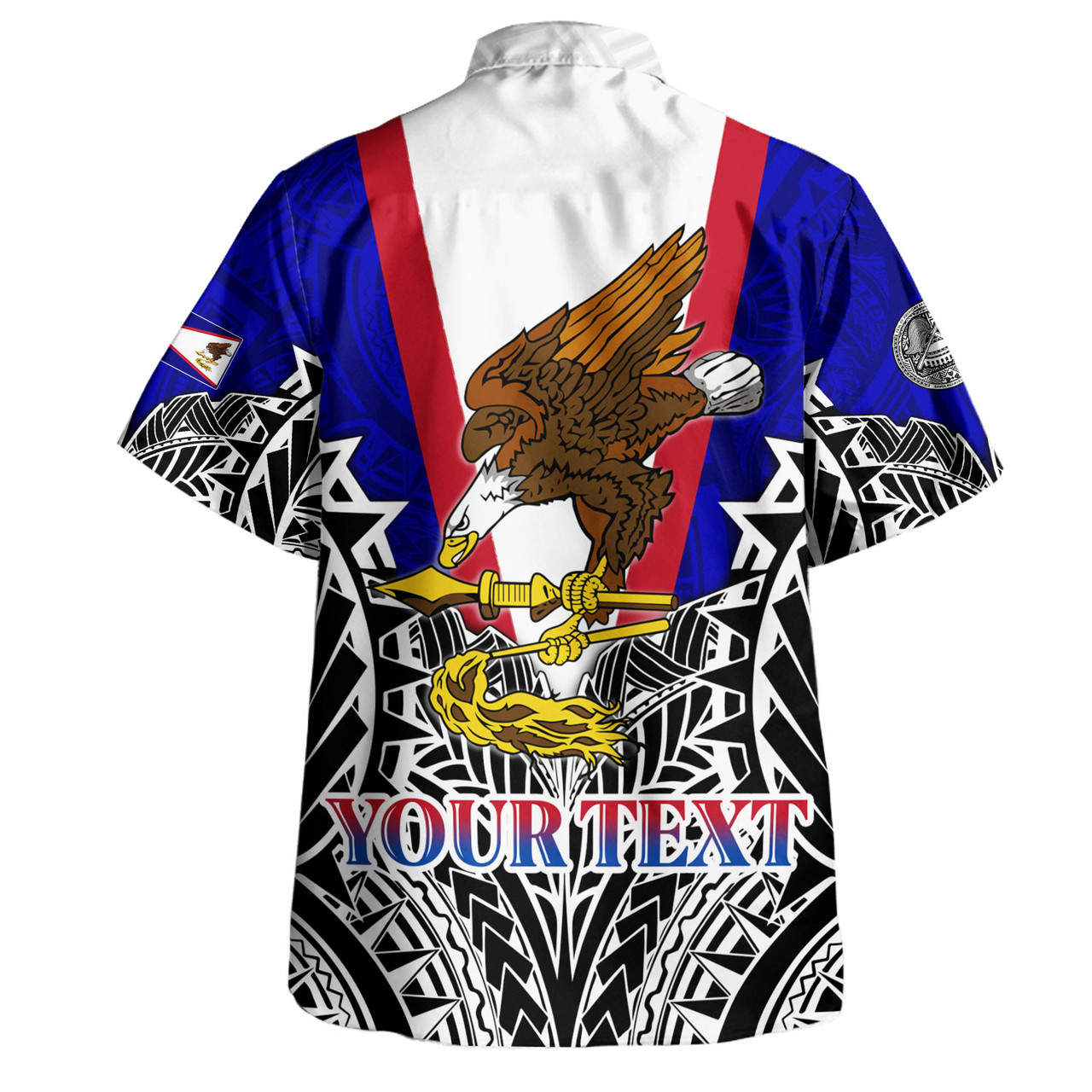 American Samoa Custom Personalised Hawaiian Shirt American Samoa Flag With Eagle Style