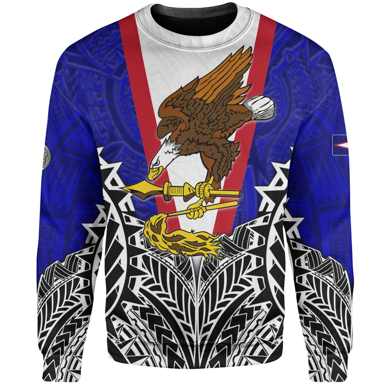 American Samoa Custom Personalised Sweatshirt American Samoa Flag With Eagle Style