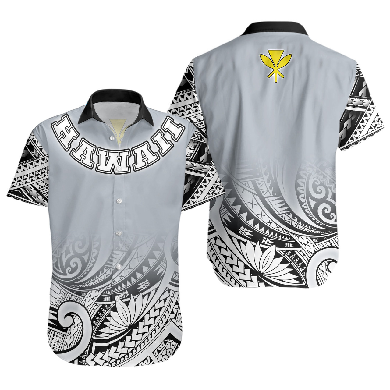 Hawaii Custom Personalised Short Sleeve Shirt Polynesian Style Tattoo Design