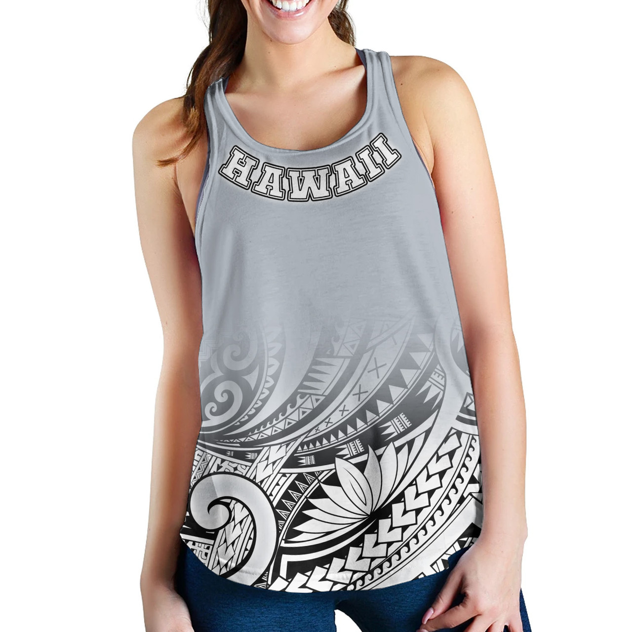 Hawaii Custom Personalised Women Tank Polynesian Style Tattoo Design