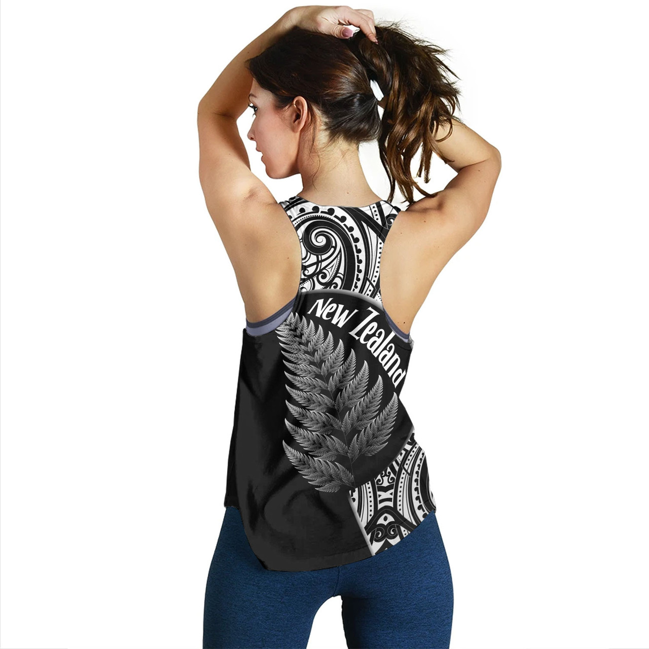 New Zealand Custom Personalised Women Tank Kia Ora Silver Ferns Style