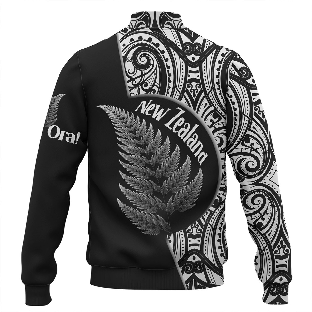 New Zealand Custom Personalised Baseball Jacket Kia Ora Silver Ferns Style