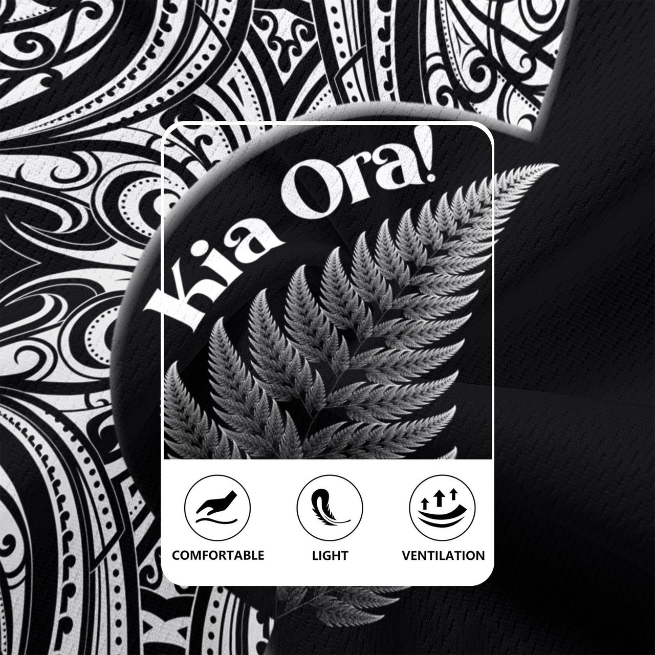 New Zealand Custom Personalised Rugby Jersey Kia Ora Silver Ferns Style