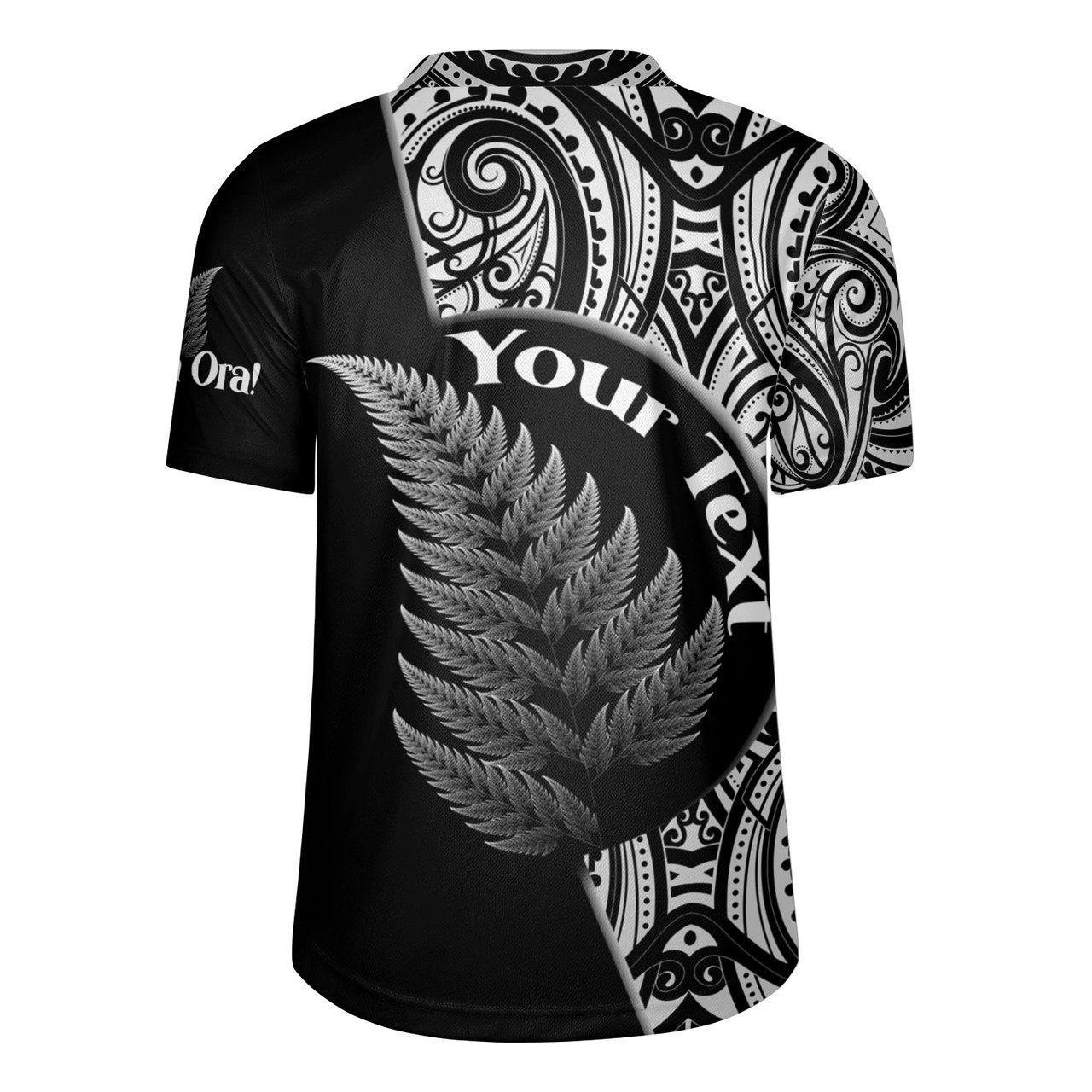 New Zealand Custom Personalised Rugby Jersey Kia Ora Silver Ferns Style