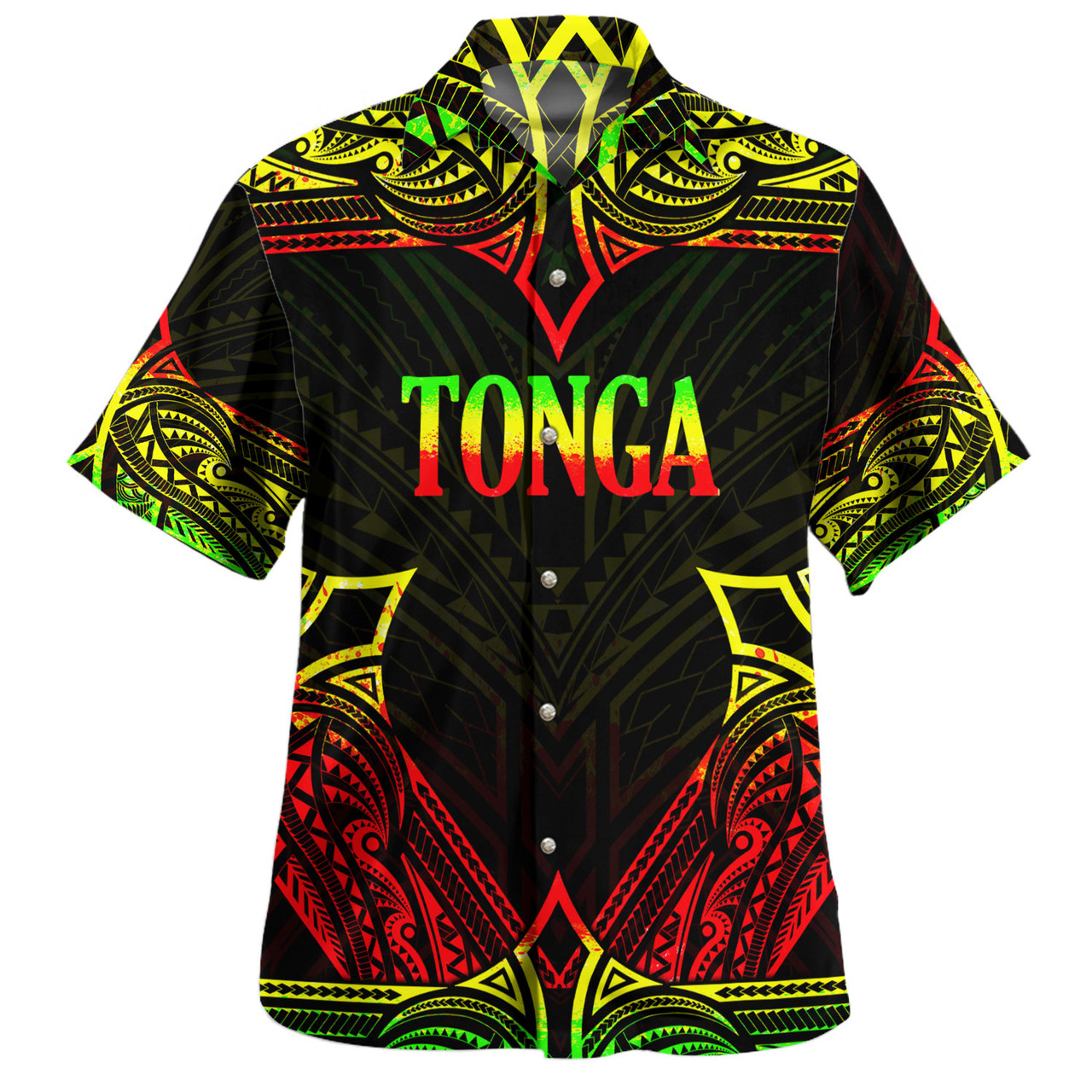 Tonga Custom Personalised Hoodie Coat Of Arms With Patterns Reggae Color