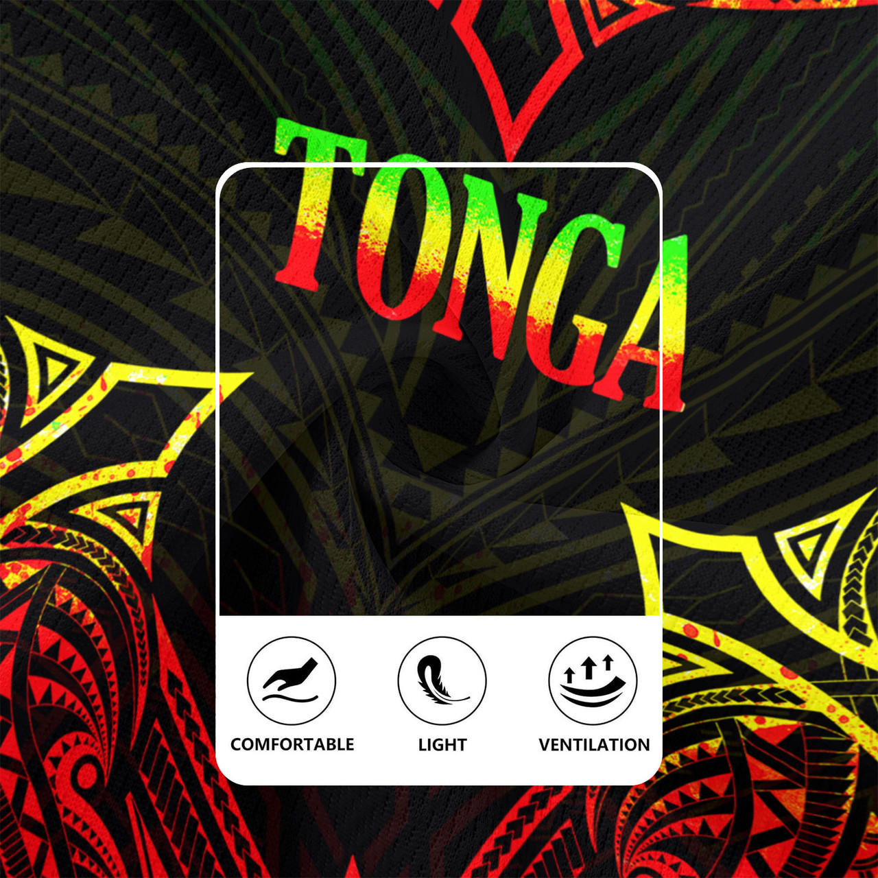 Tonga Custom Personalised Rugby Jersey Coat Of Arms With Patterns Reggae Color