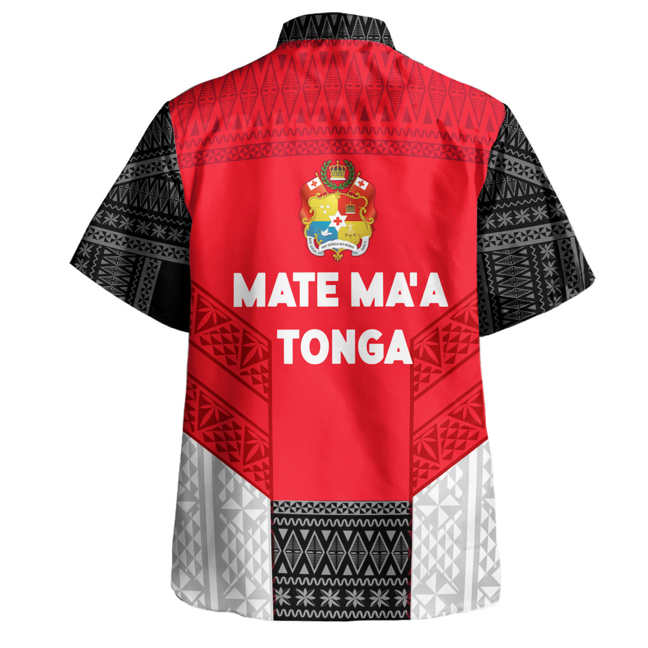 Tonga Custom Personalised Hawaiian Shirt Mate Ma'a Tonga Ngatu Patterns