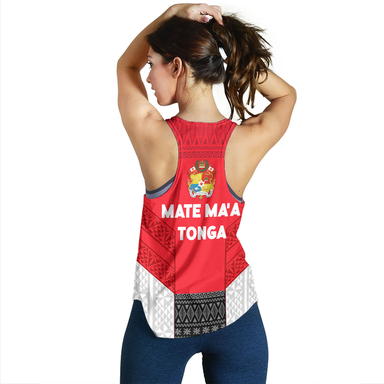 Tonga Custom Personalised Women Tank Mate Ma'a Tonga Ngatu Patterns