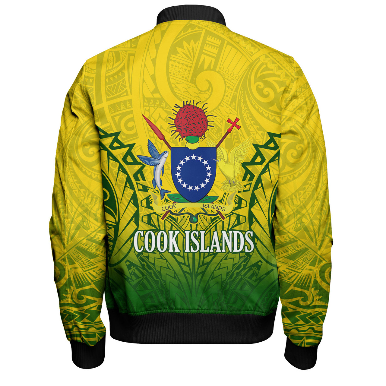 Cook Islands Custom Personalised Bomber Jacket Seal With Flag Style