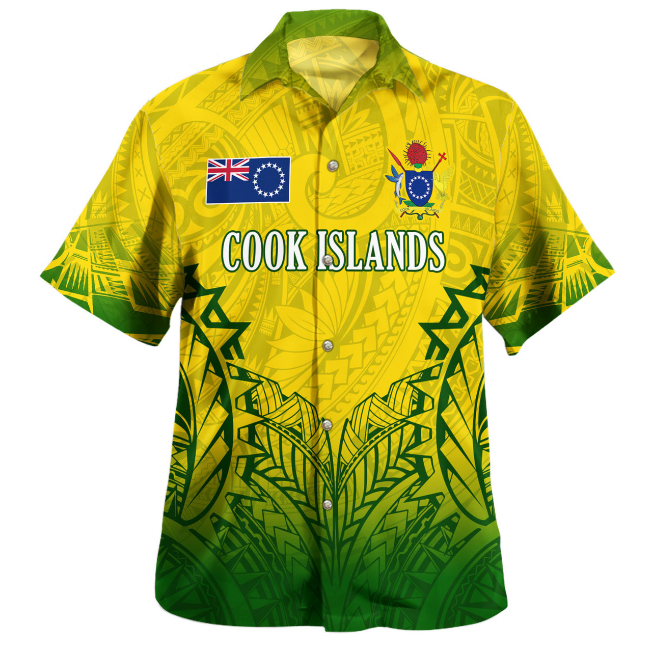 Cook Islands Custom Personalised Hawaiian Shirt Seal With Flag Style