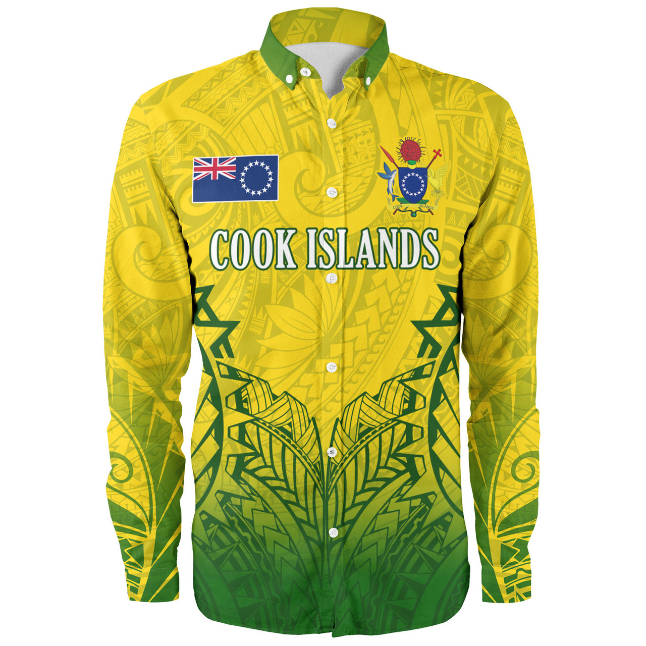 Cook Islands Custom Personalised Long Sleeve Shirt Seal With Flag Style
