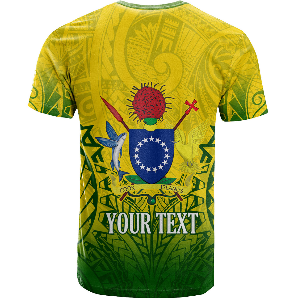 Cook Islands Custom Personalised T-Shirt Seal With Flag Style