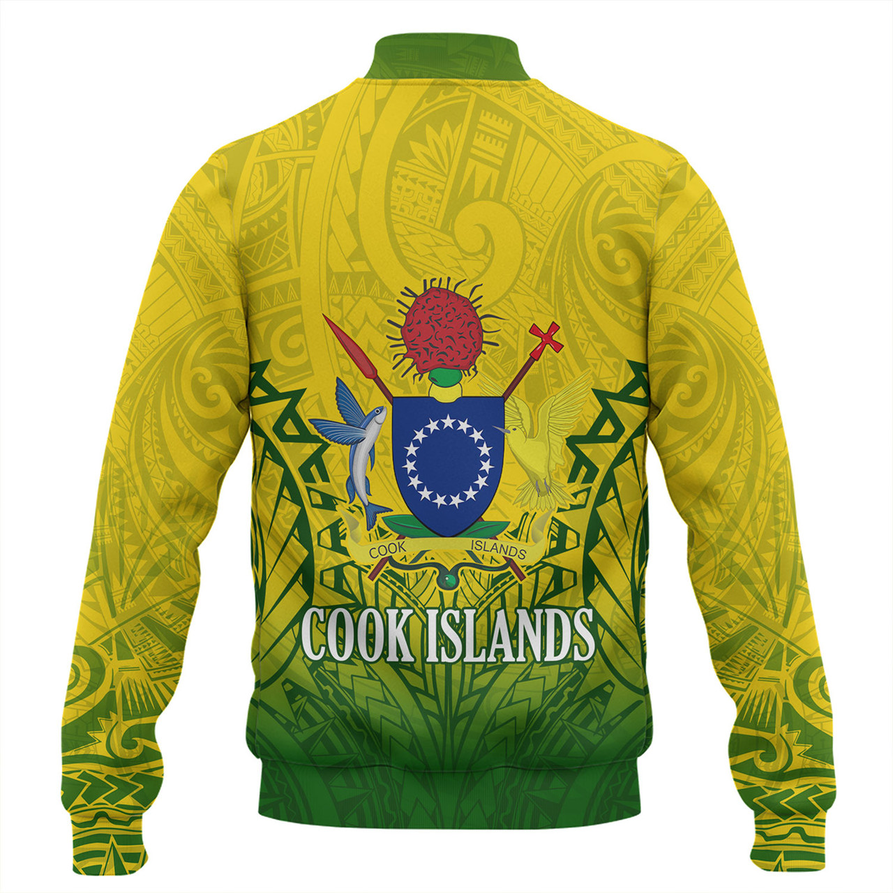 Cook Islands Custom Personalised Baseball Jacket Seal With Flag Style