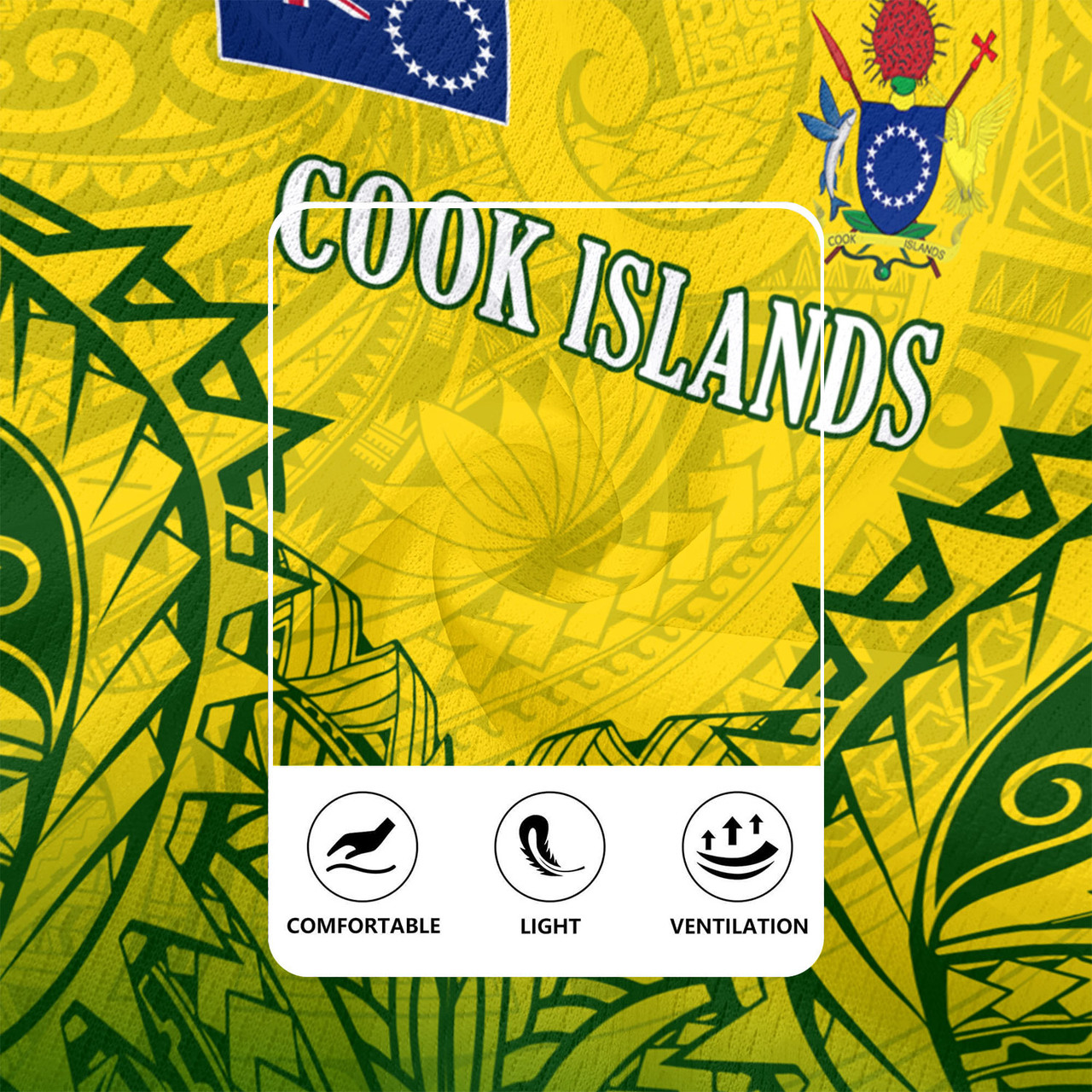 Cook Islands Custom Personalised Rugby Jersey Seal With Flag Style