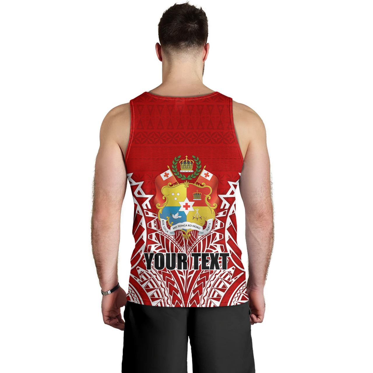 Tonga Custom Personalised Tank Top Seal With Flag Style