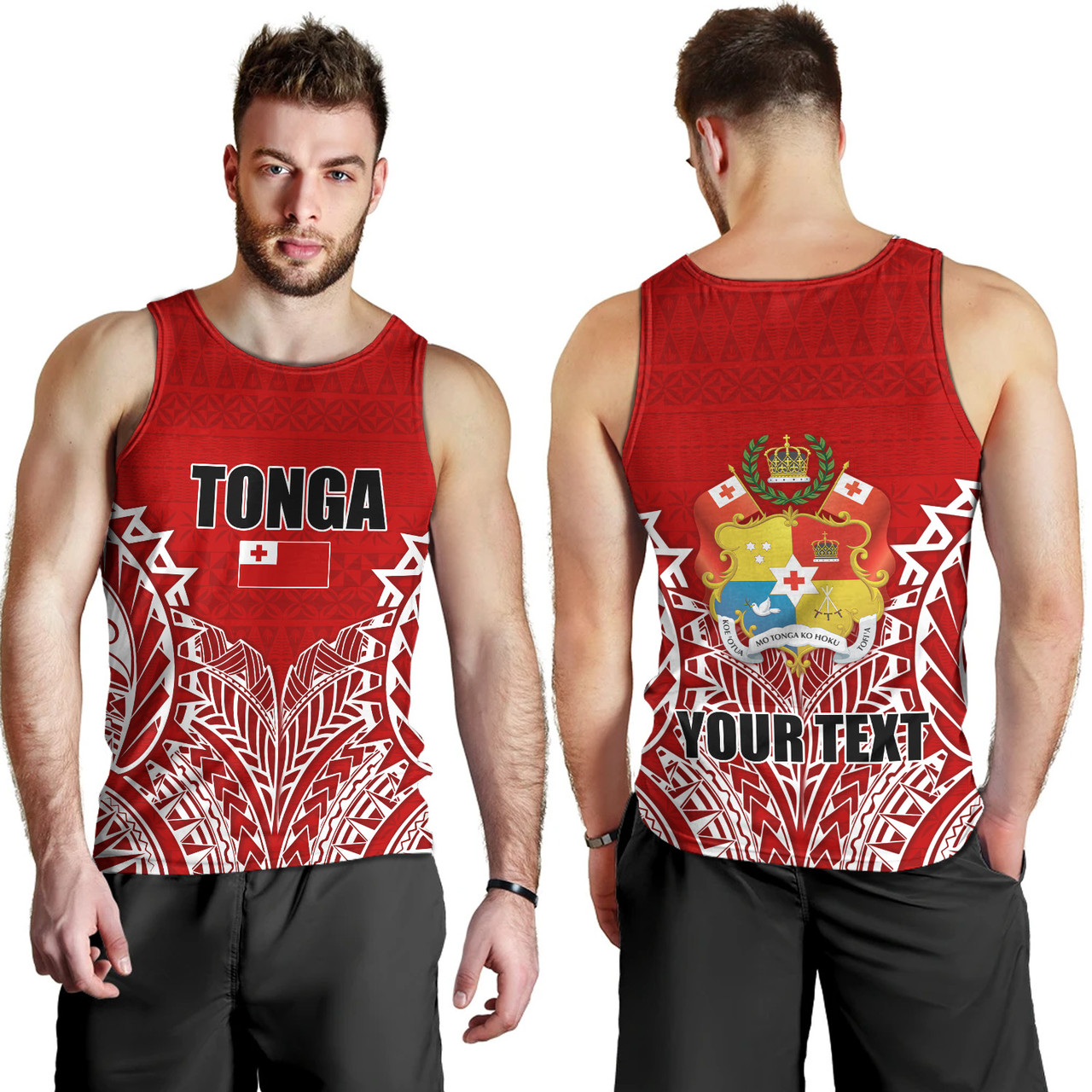 Tonga Custom Personalised Tank Top Seal With Flag Style