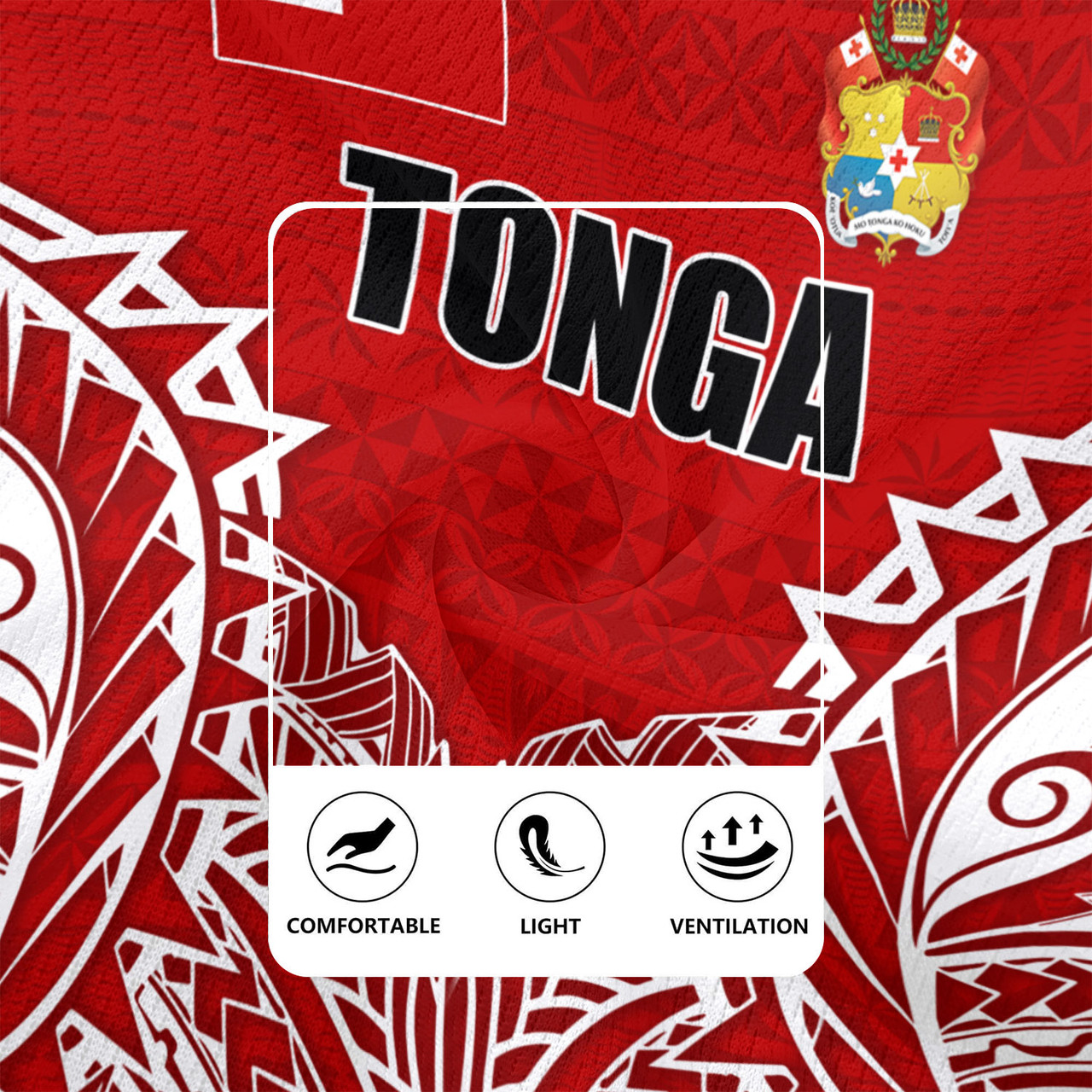 Tonga Custom Personalised Rugby Jersey Seal With Flag Style