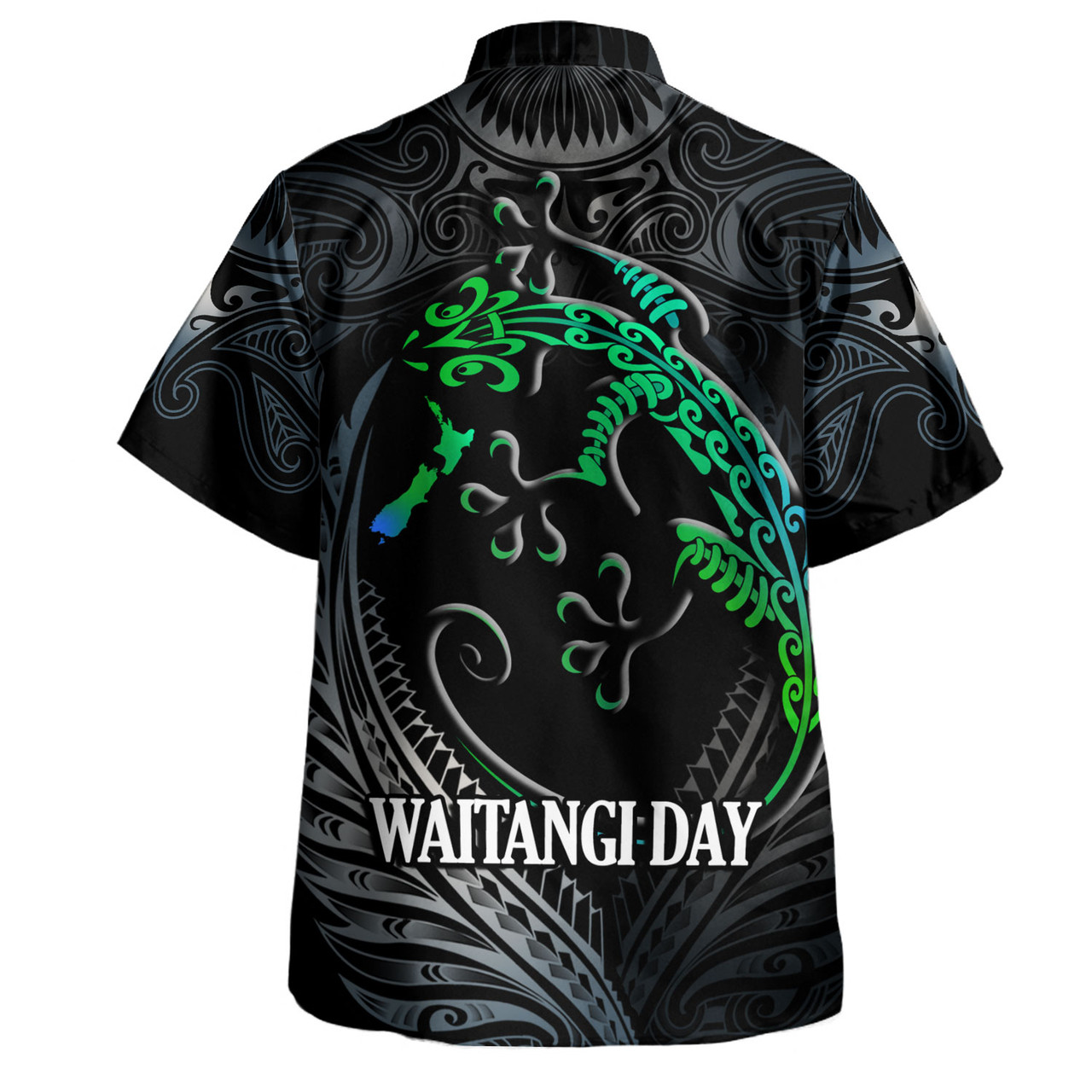 New Zealand Custom Personalised Hawaiian Shirt Waitangi Day Ethnic Lizard Maori Patterns
