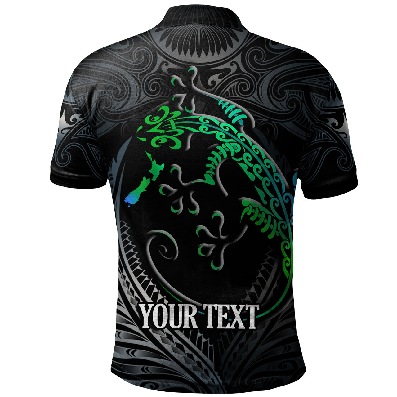 New Zealand Custom Personalised Polo Shirt Waitangi Day Ethnic Lizard Maori Patterns