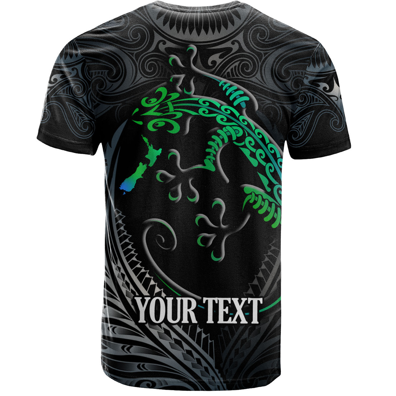 New Zealand Custom Personalised T-Shirt Waitangi Day Ethnic Lizard Maori Patterns