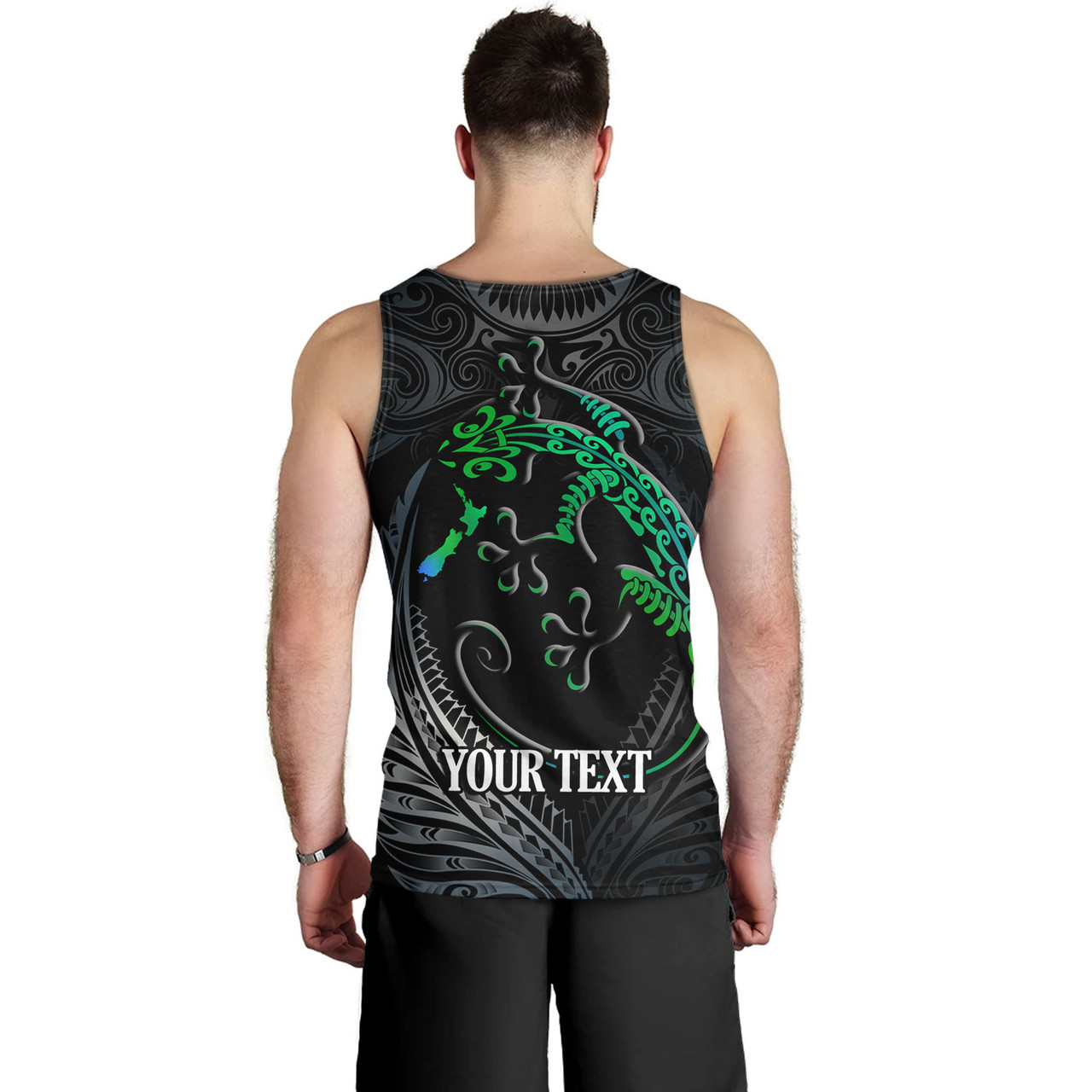 New Zealand Custom Personalised Tank Top Waitangi Day Ethnic Lizard Maori Patterns