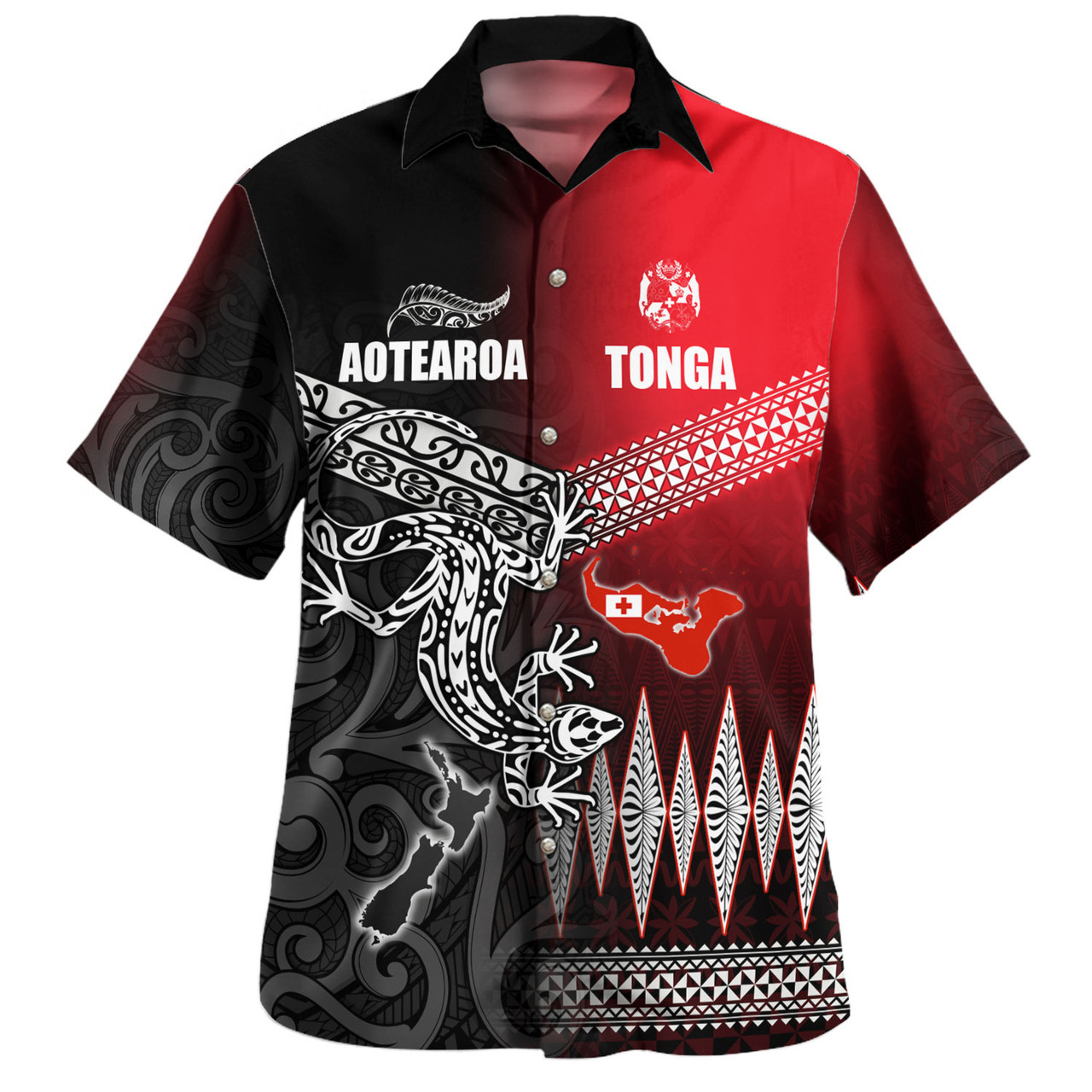New Zealand Maori Aotearoa Tonga Hawaiian Shirt
