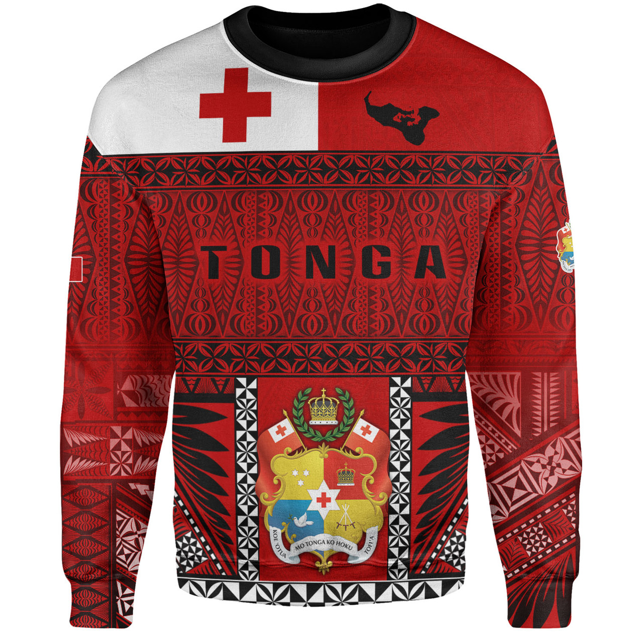 Tonga Custom Personalised Sweatshirt Tonga Ngatu Special Design