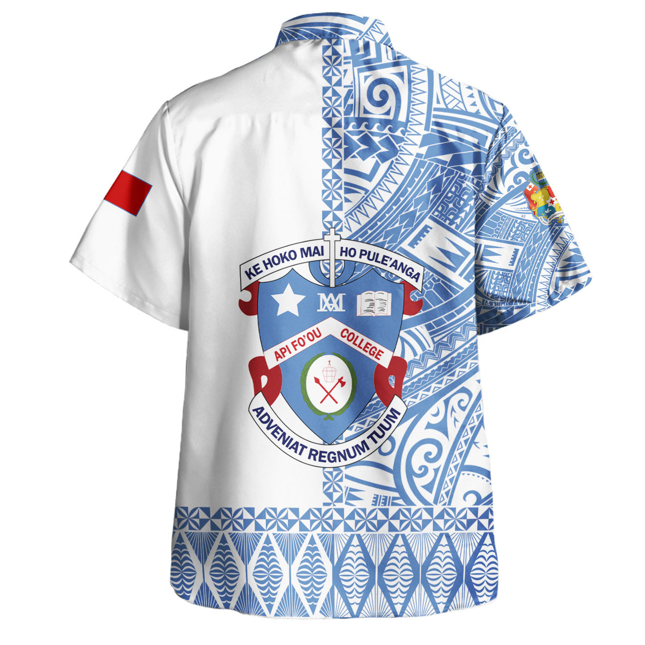 Tonga Custom Personalised Hawaiian Shirt Apifo'ou College Simple Ngatu Patterns