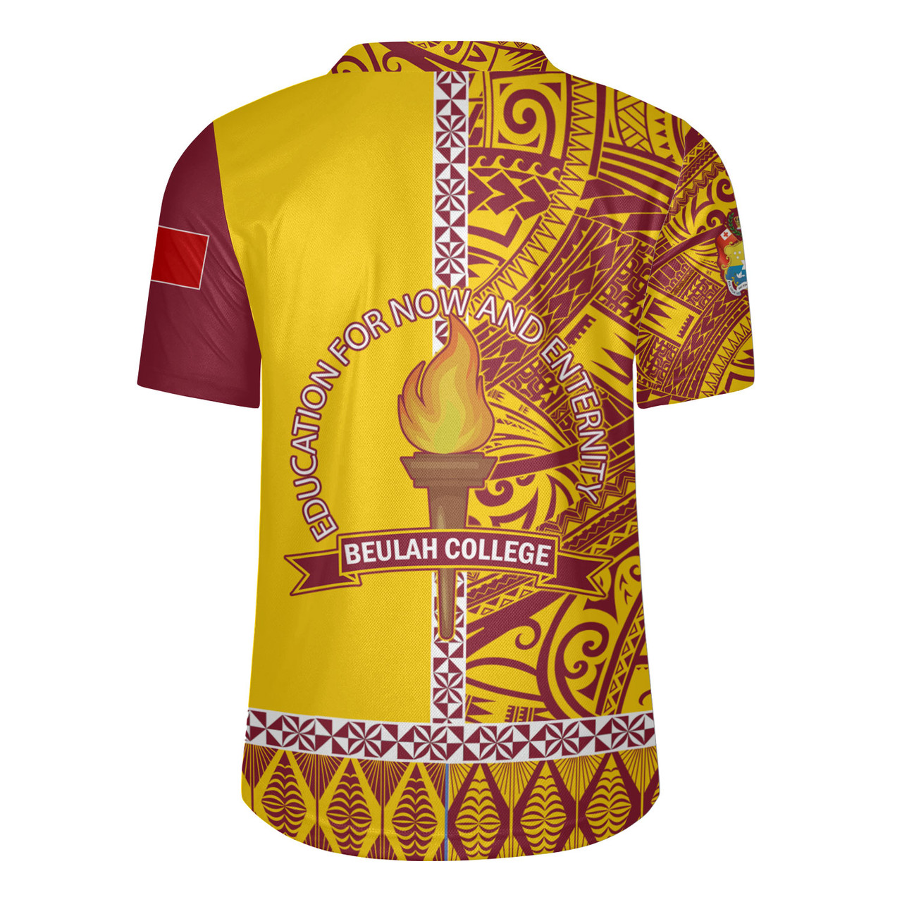 Tonga Custom Personalised Rugby Jersey Beulah College Simple Ngatu Patterns