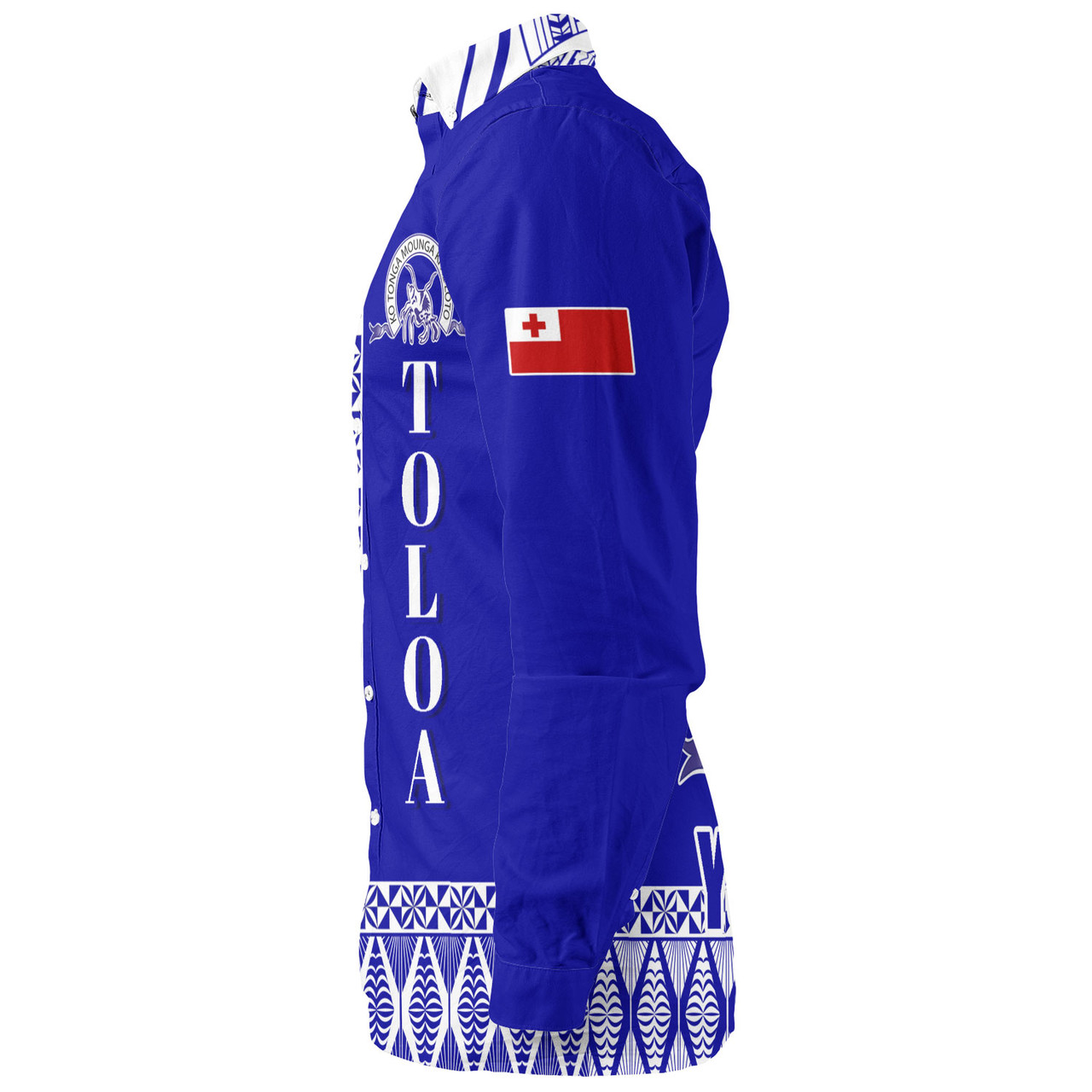 Tonga Custom Personalised Long Sleeve Shirt Tupou College Toloa Simple Ngatu Patterns