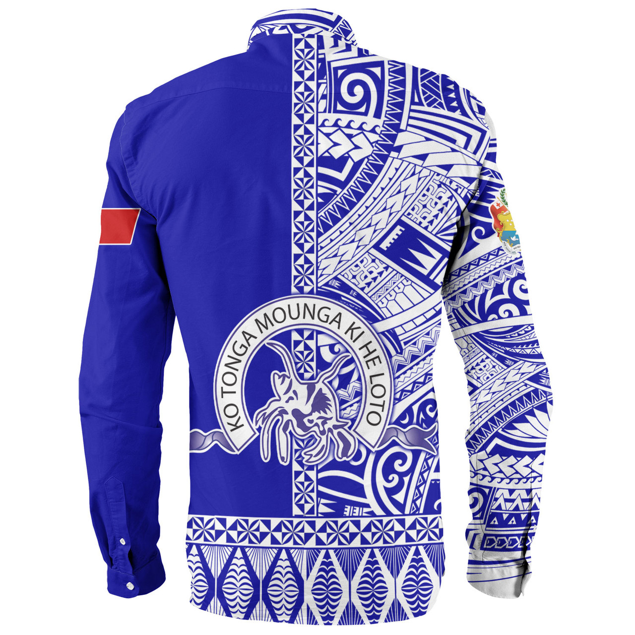 Tonga Custom Personalised Long Sleeve Shirt Tupou College Toloa Simple Ngatu Patterns