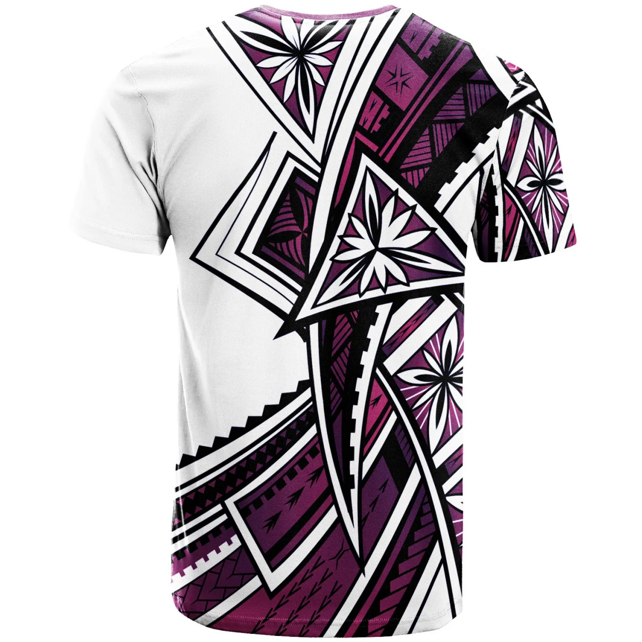 Nauru T-Shirt - Tribal Flower Special Pattern Purple Color 2