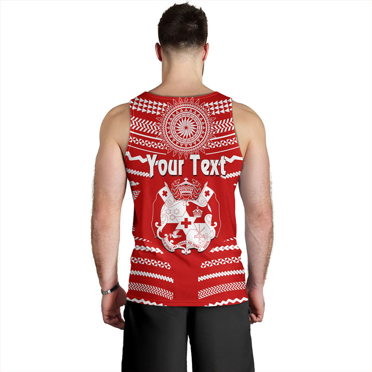 Tonga Tank Top Custom Tribal Pattern Coat Of Arms