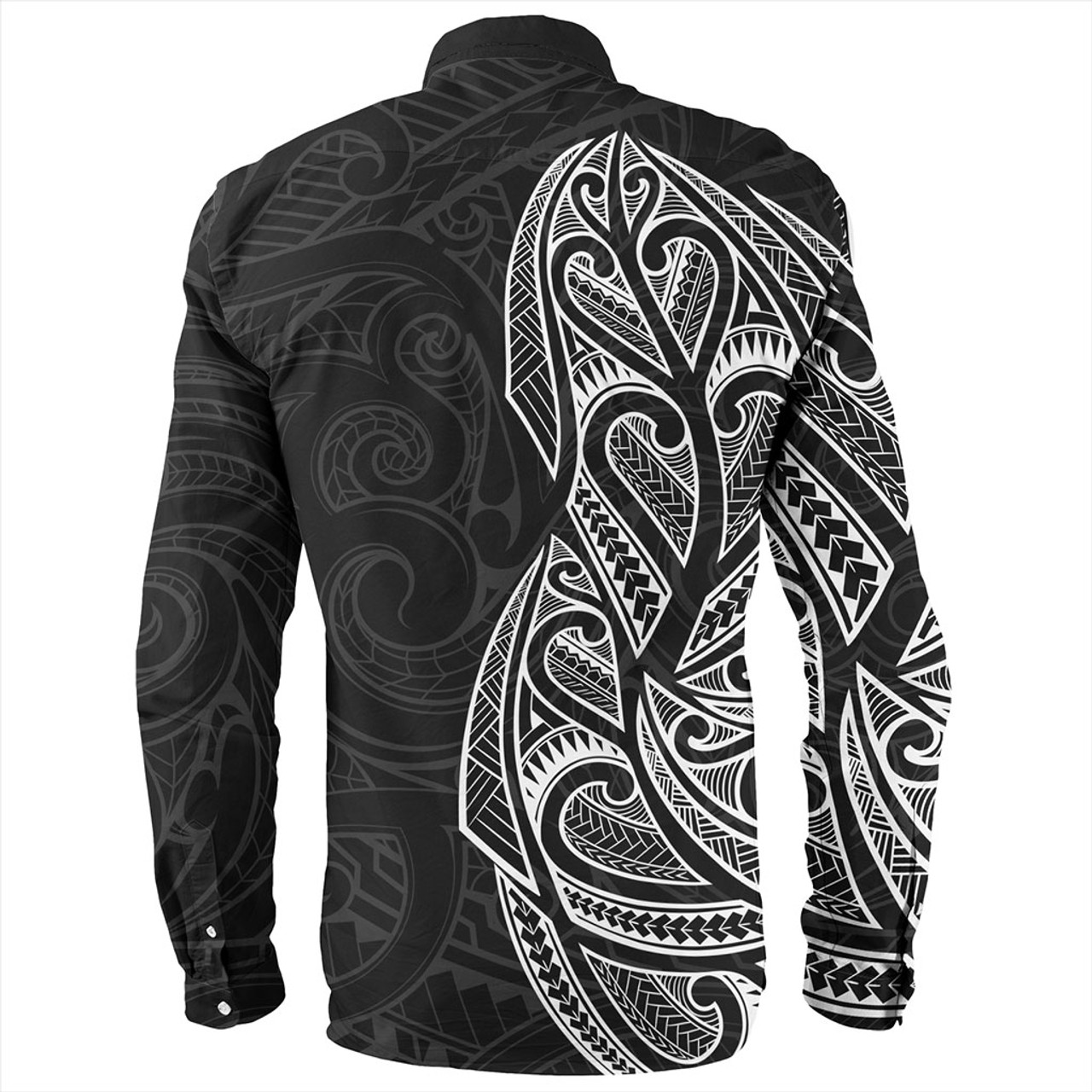 New Zealand Long Sleeve Shirt Maori Ta Moko Tattoo