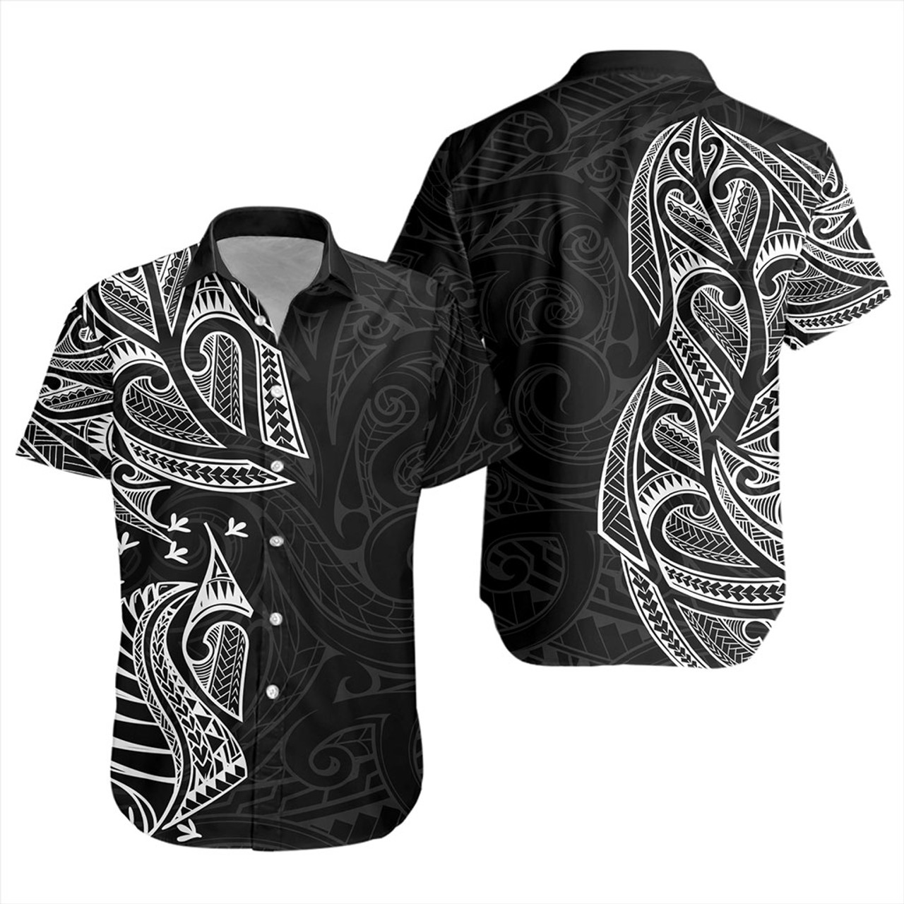 New Zealand Short Sleeve Shirt Maori Ta Moko Tattoo
