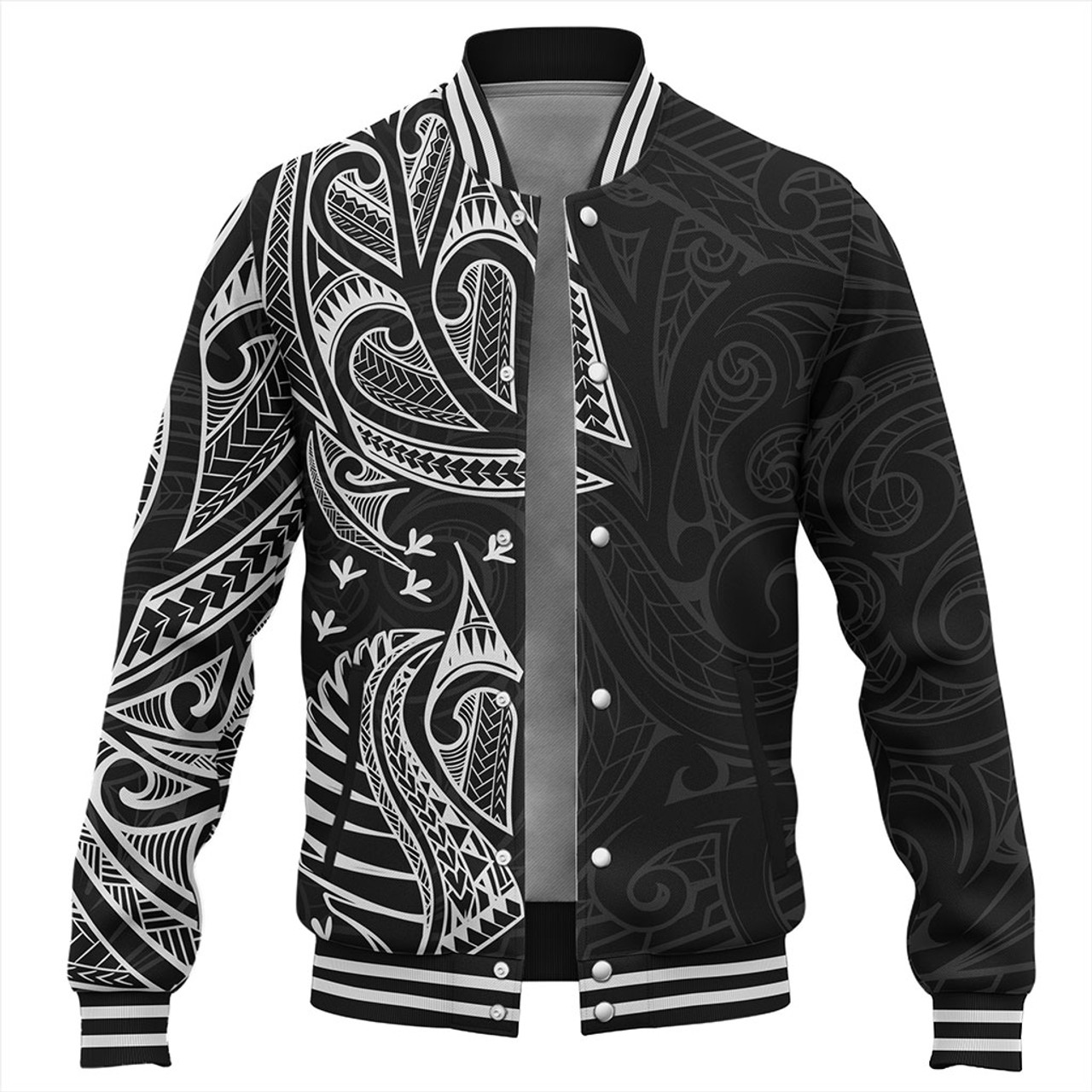 New Zealand Baseball Jacket Maori Ta Moko Tattoo