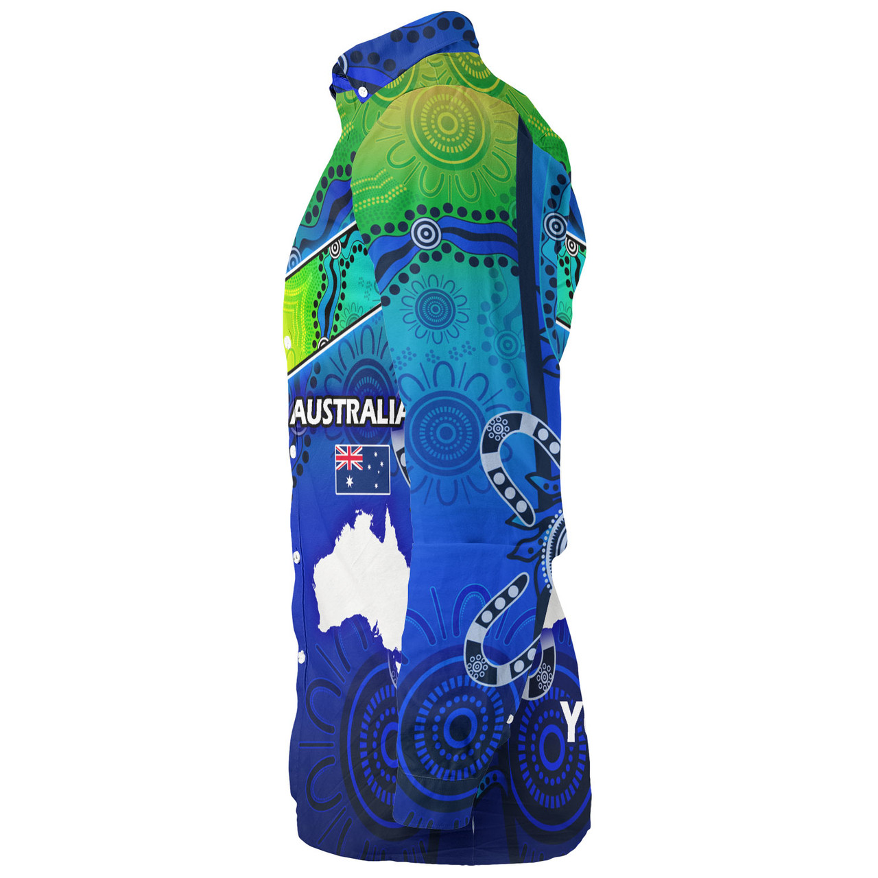 Fiji And Australia Custom Personalised Long Sleeve Shirt Fijian Tapa With Australia Aboriginal Style