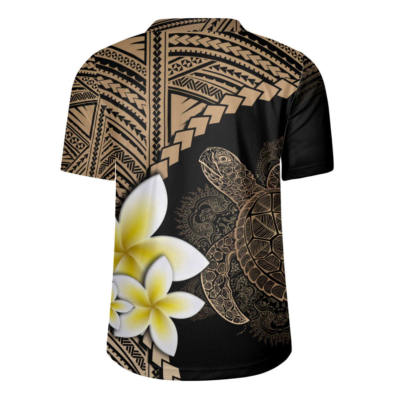 Hawaii Custom Personalised Rugby Jersey Plumeria Sea Turtle Tattoo Tribal Design