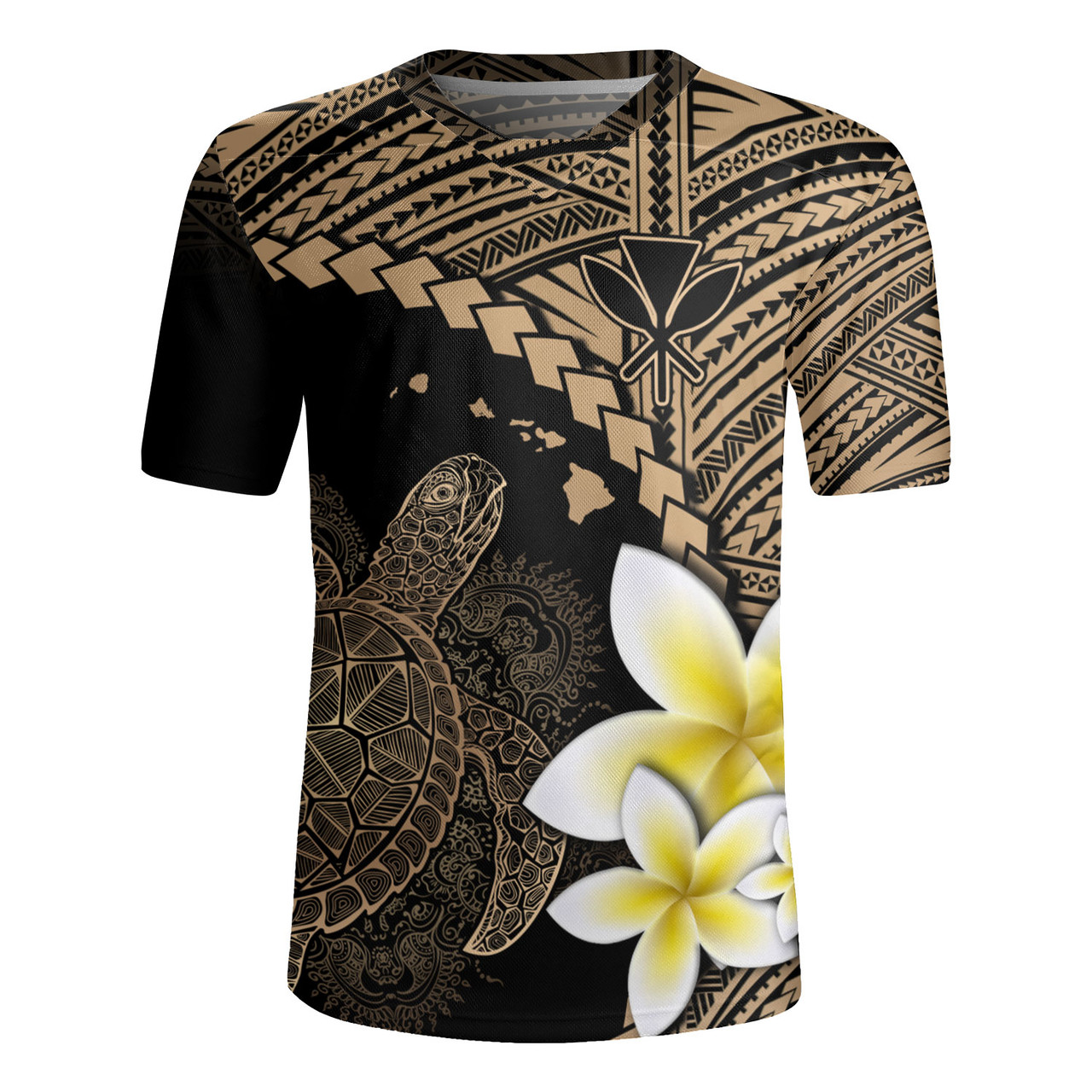 Hawaii Custom Personalised Rugby Jersey Plumeria Sea Turtle Tattoo Tribal Design