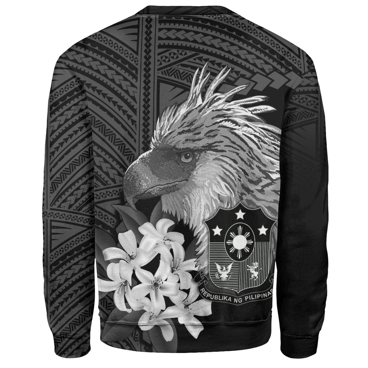 Philippines Filipinos Custom Personalised Sweatshirt Sampaguita Jasmine Philippines Eagle Tattoo Tribal