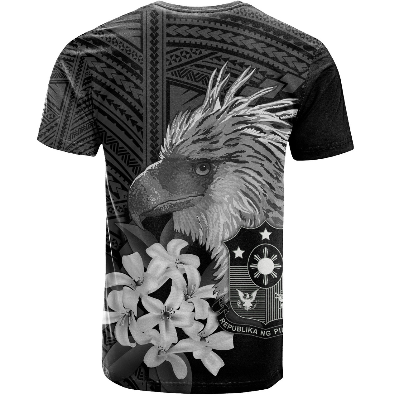 Philippines Filipinos Custom Personalised T-Shirt Sampaguita Jasmine Philippines Eagle Tattoo Tribal